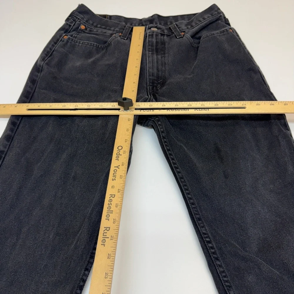 Levi Jeans Mens W33 L32 Black 550 Relaxed Fit Straight Leg Denim